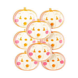 Pop of Pink Pumpkin Plate