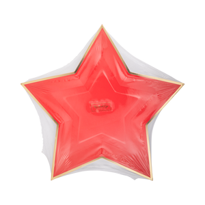 Red Star Gold Foiled Paper Plates