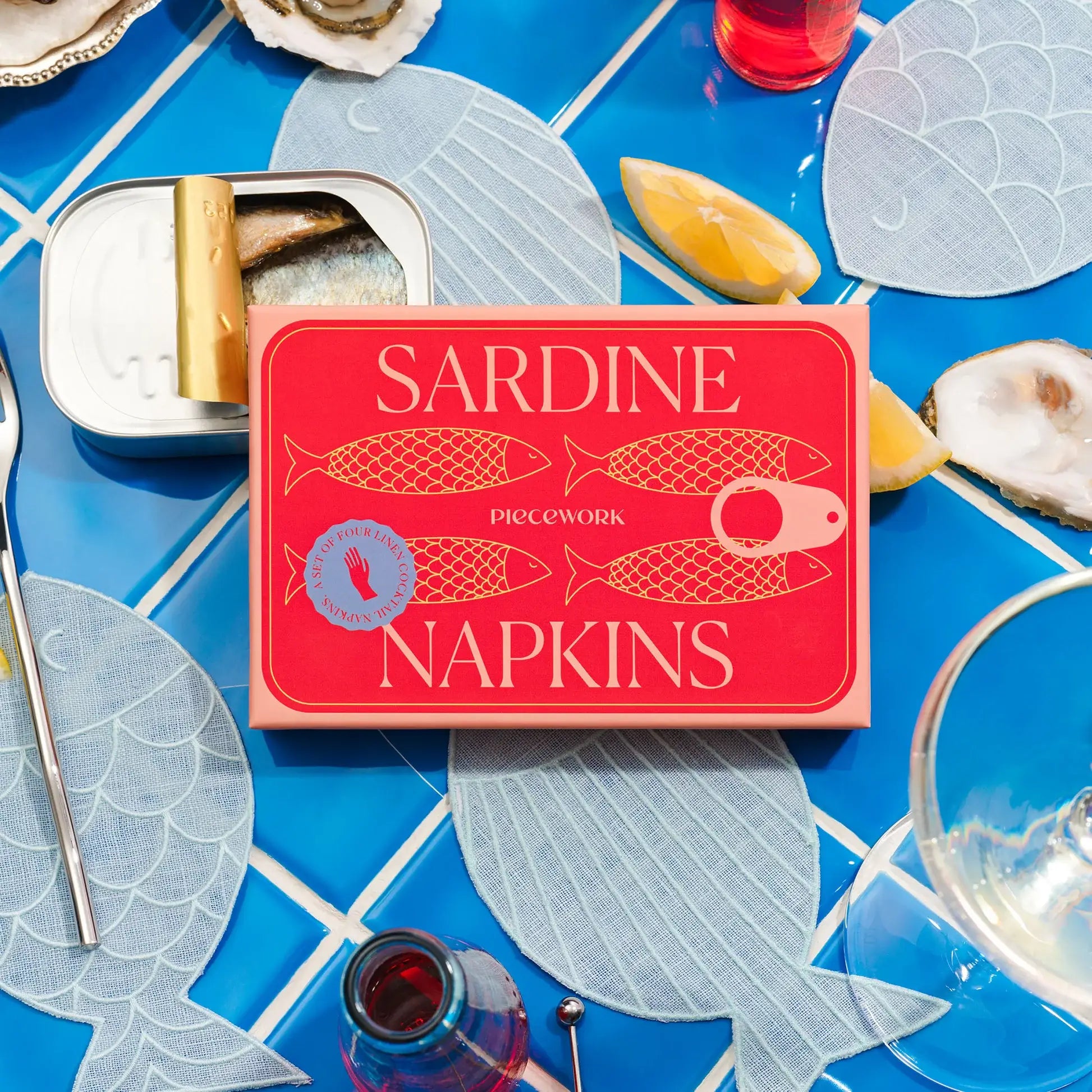 Sardine Linen Cocktail Napkins