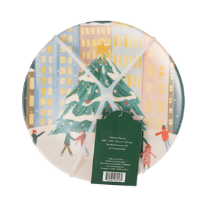 City Christmas Scene Reusable Bamboo Plates (set of 4!)
