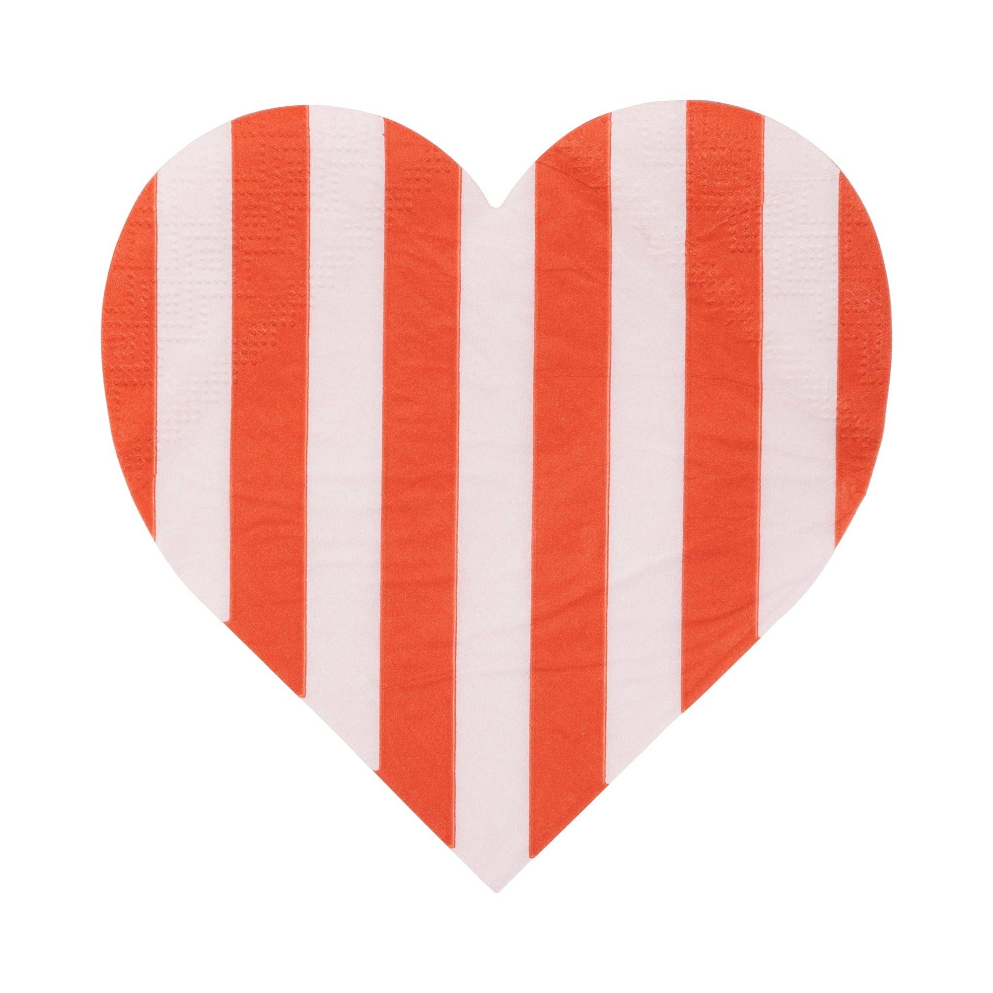 Striped Be Mine Heart Cocktail Napkin