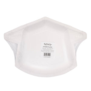 Pink Grad Cap Shaped Plate