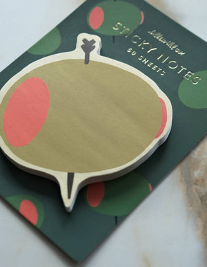 Olive Die-Cut Sticky Notepad