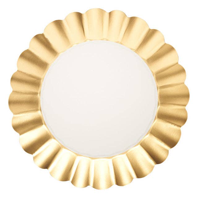 White and Gold Dinner Plates