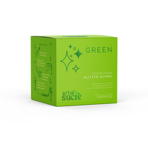 Green Cotton Candy Drink Glitter Bombs