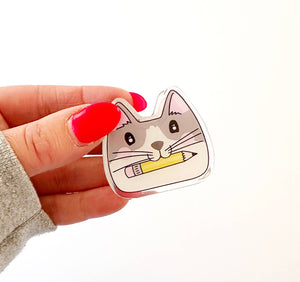 Potato and Pencil Cat Clip