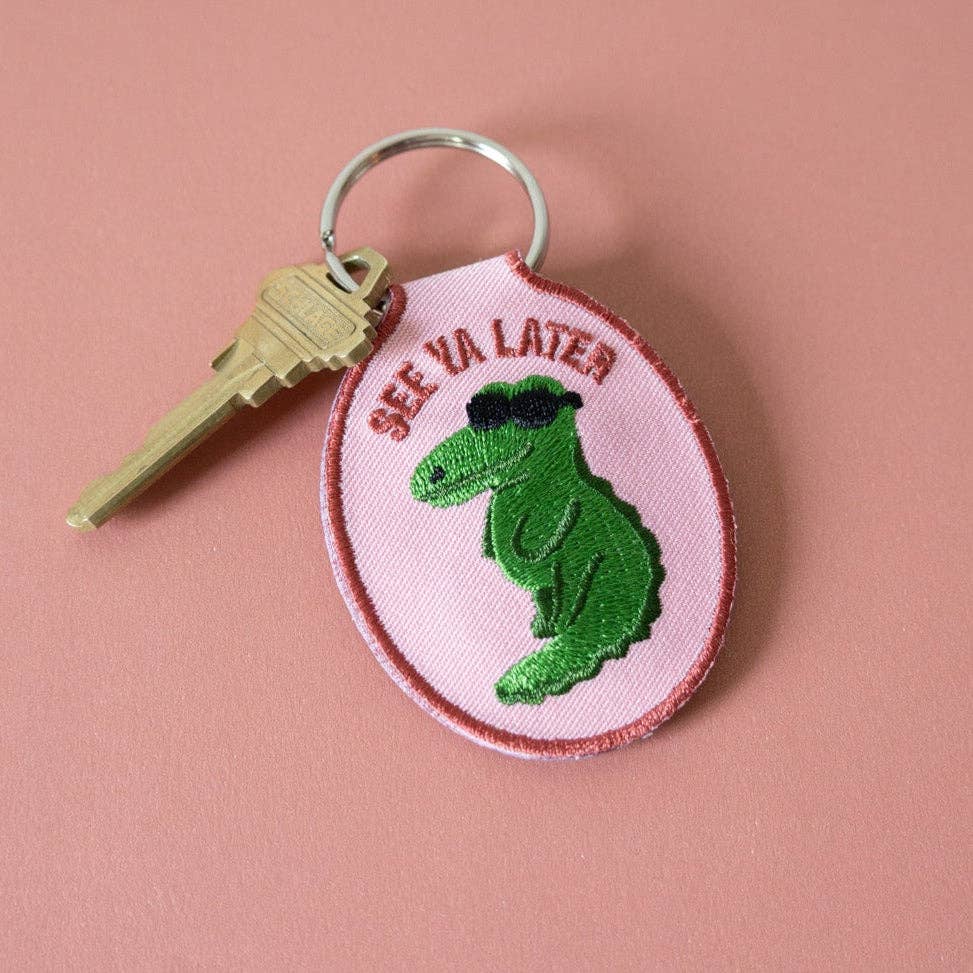 Later Gator Embroidered Keychain