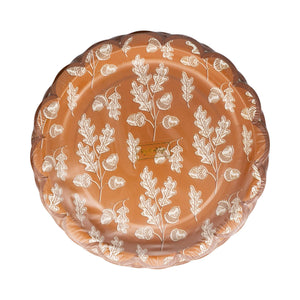Acorns Scalloped Circle Paper Plate