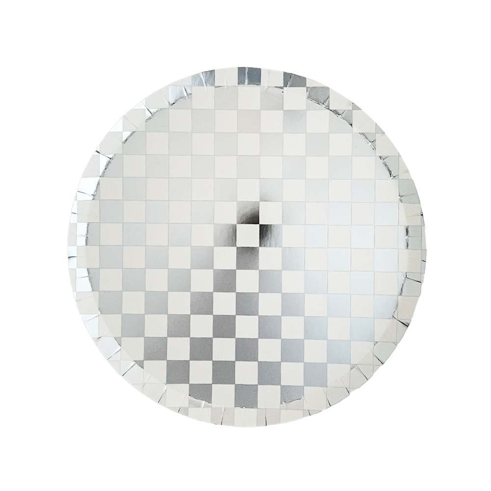 Dazzling Diamond Checked Dinner Plates