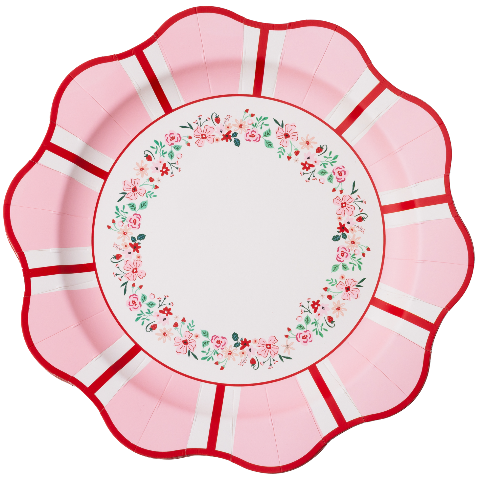 Pink and Red Floral Dinner Plates