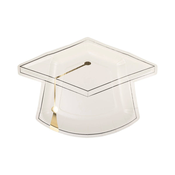 White Grad Cap Shaped Plate – Cami Monet