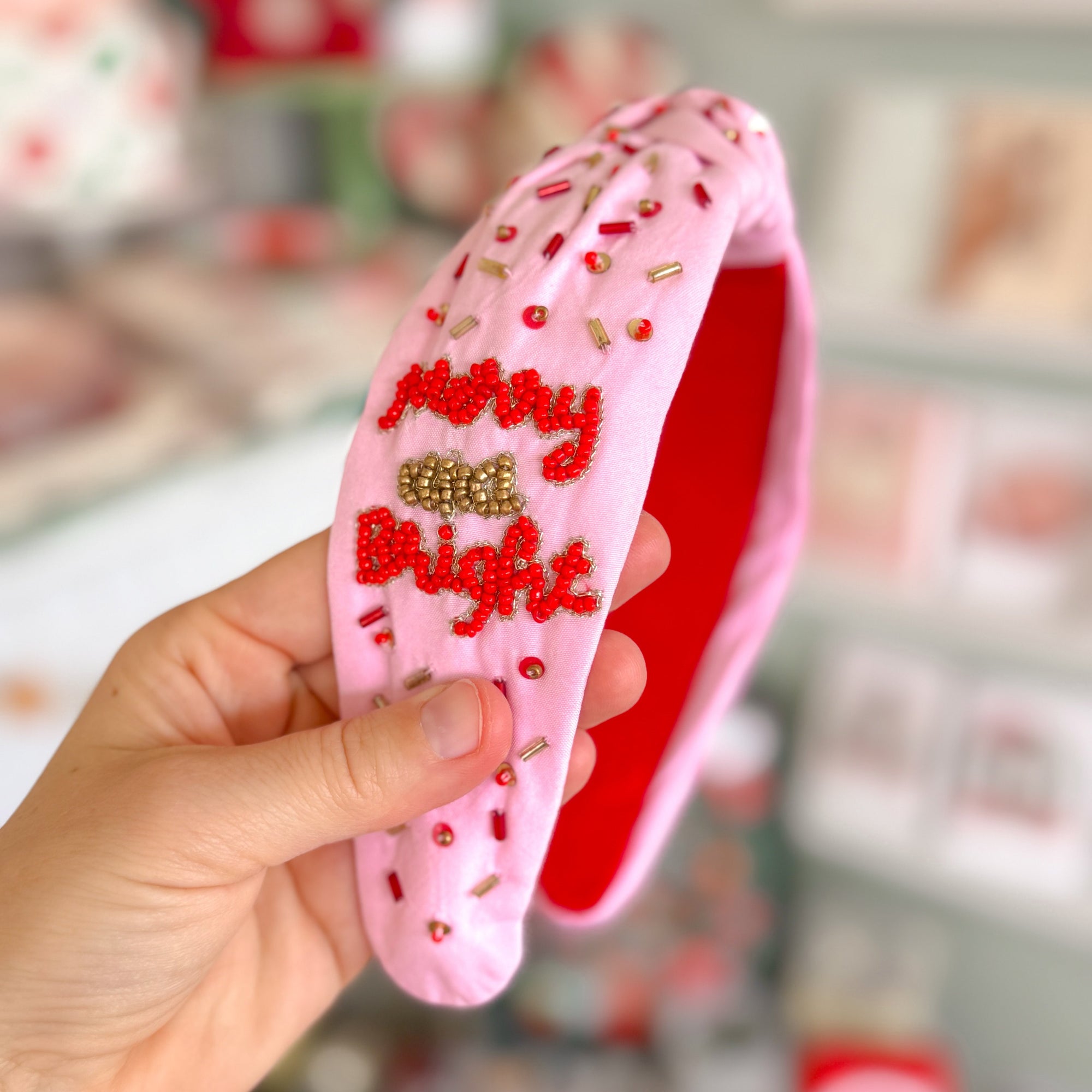 Merry and Bright Beaded Headband