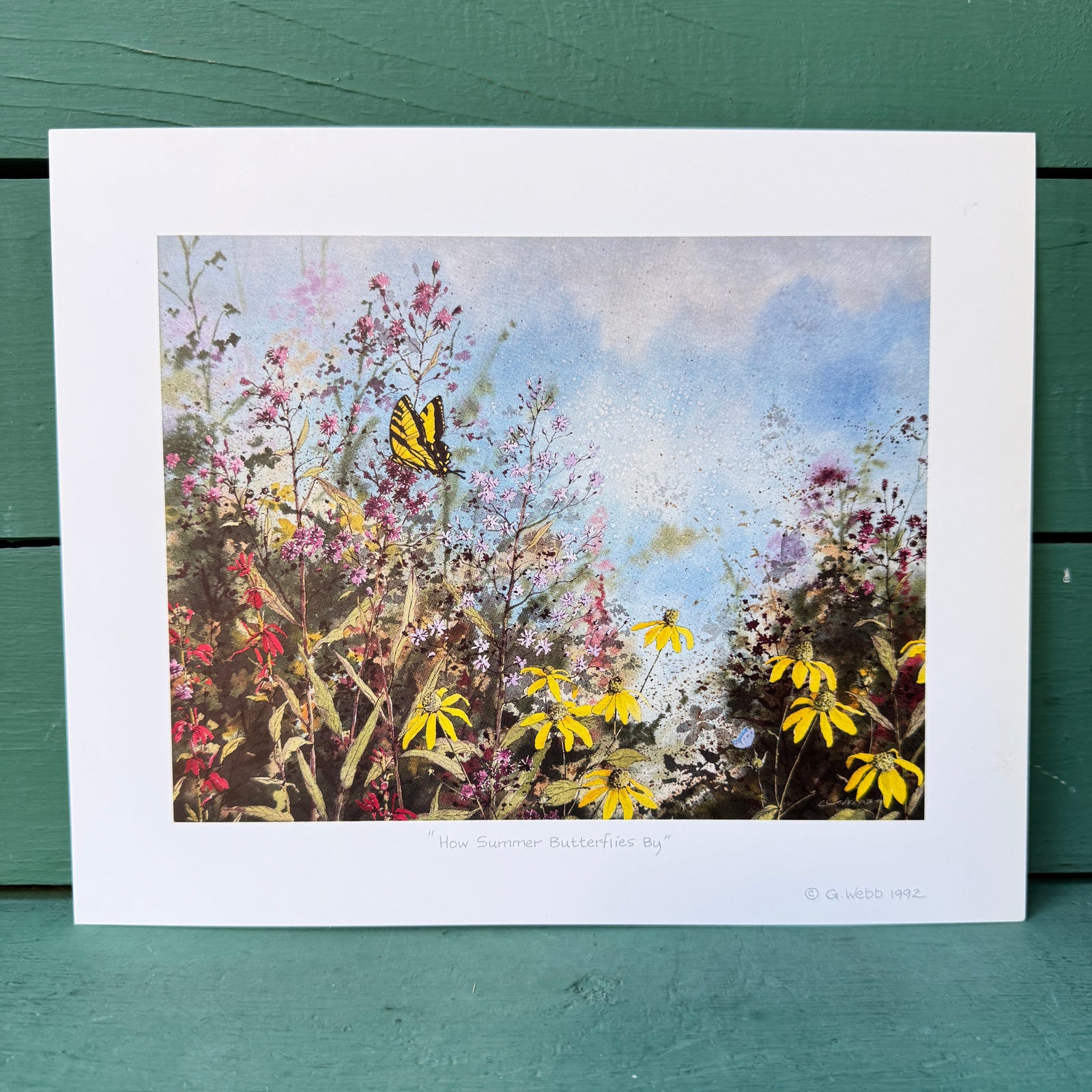 "How Summer Butterflies By" Papa G. Webb Art Print