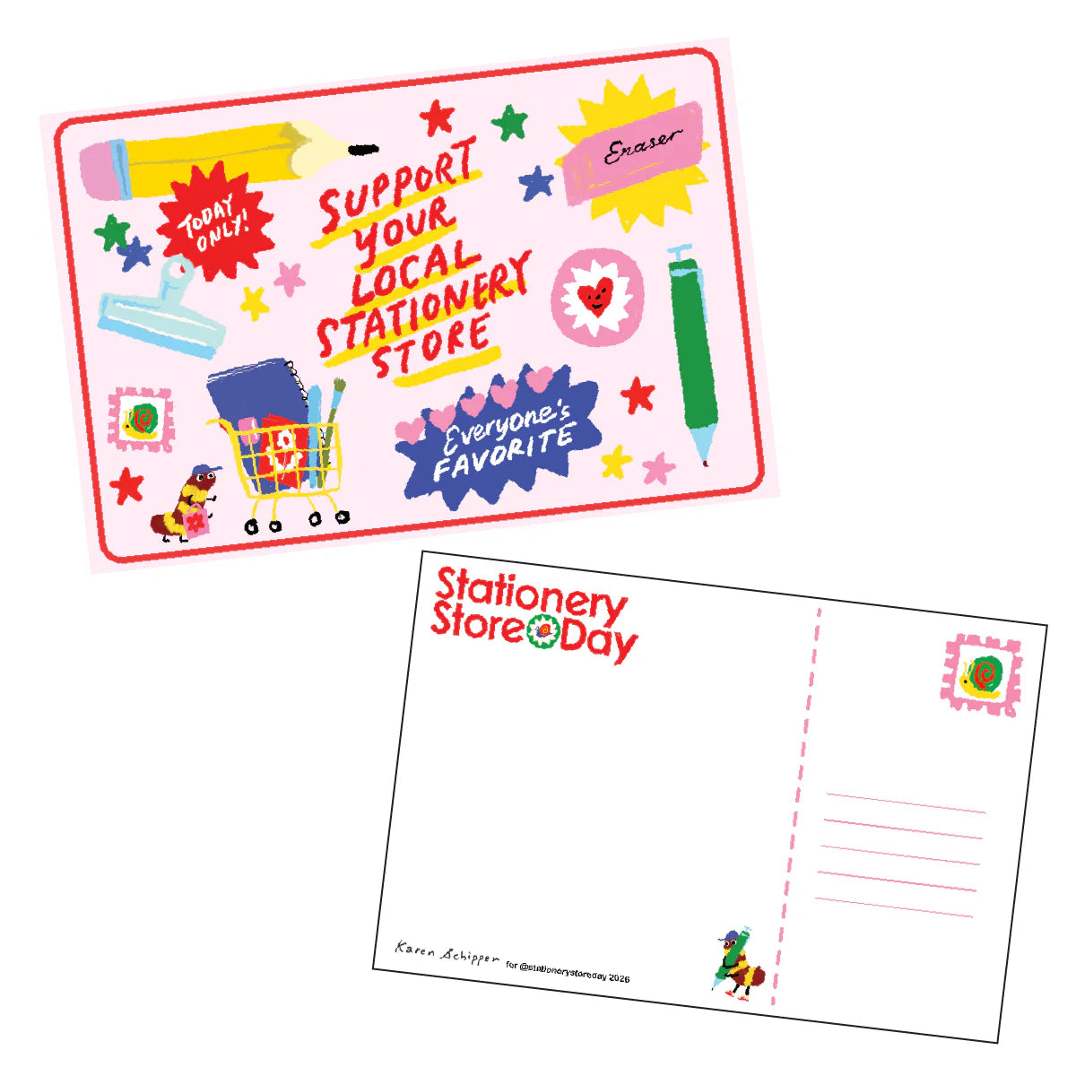Stationery Store Day 2026 Catalog Pattern Postcard