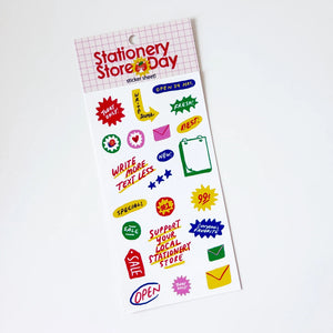 Shop Signs Sticker Sheet