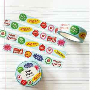 Pop Signs Regular Washi Tape
