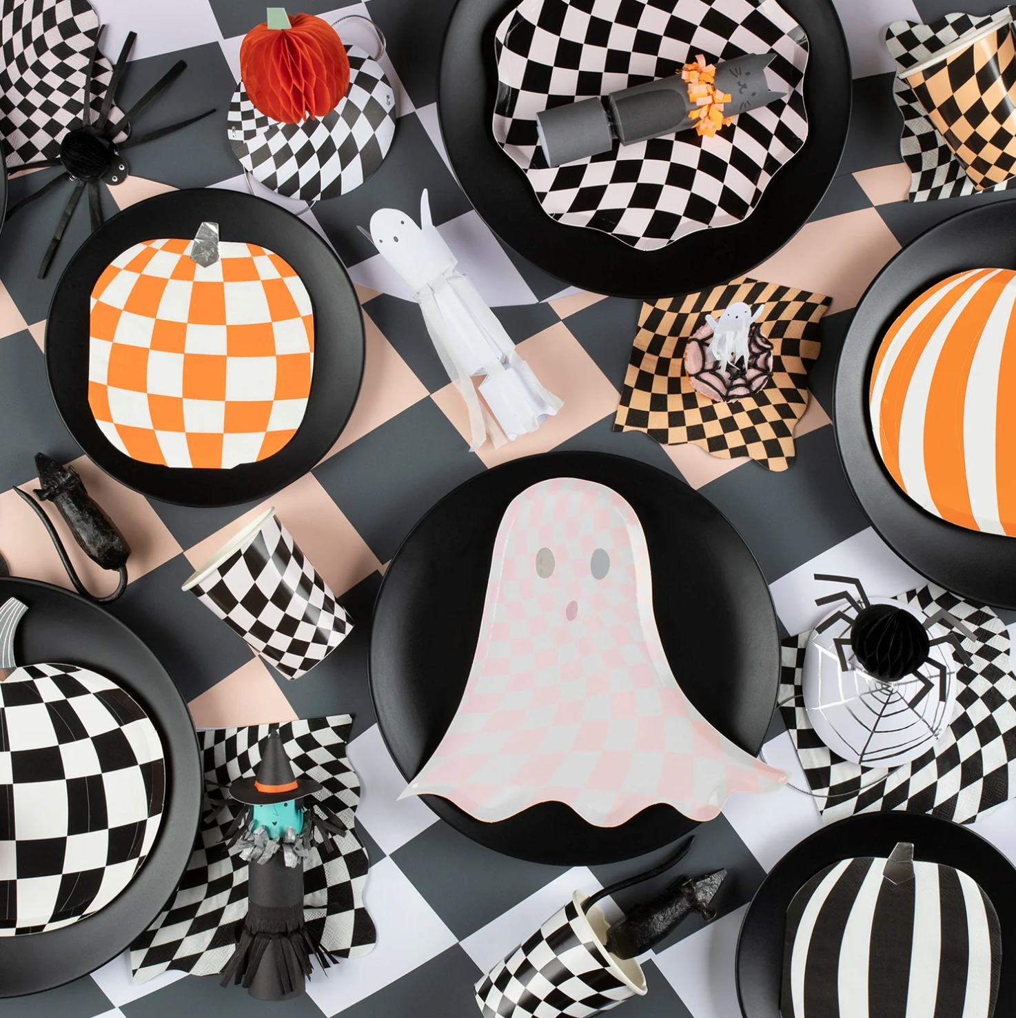 Halloween Checker Cocktail Napkins