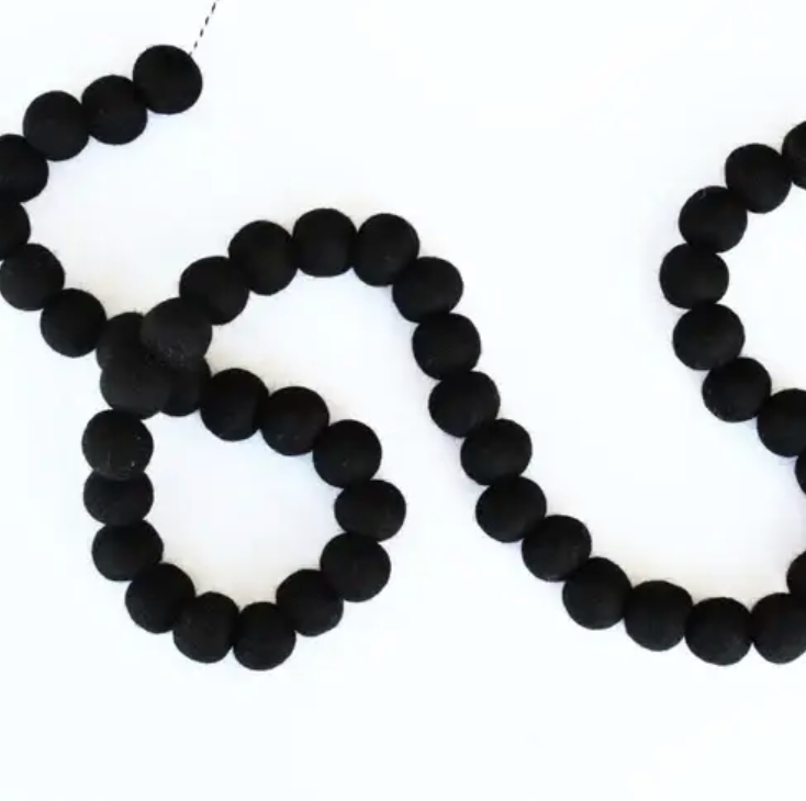 Black Felt Ball Garland