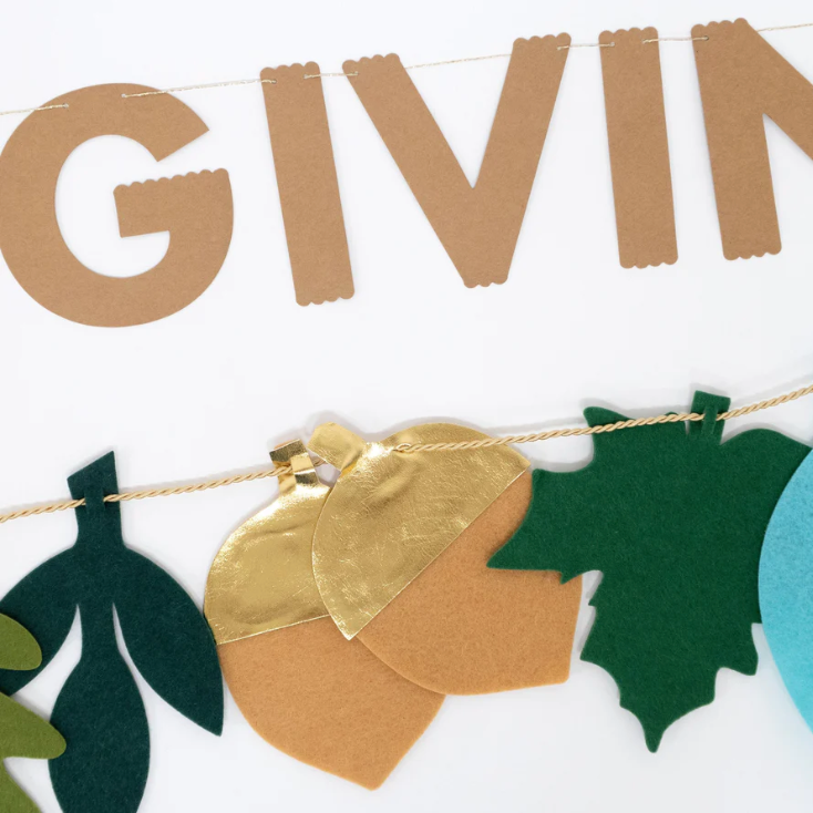 Felt Leaves Thanksgiving Garland
