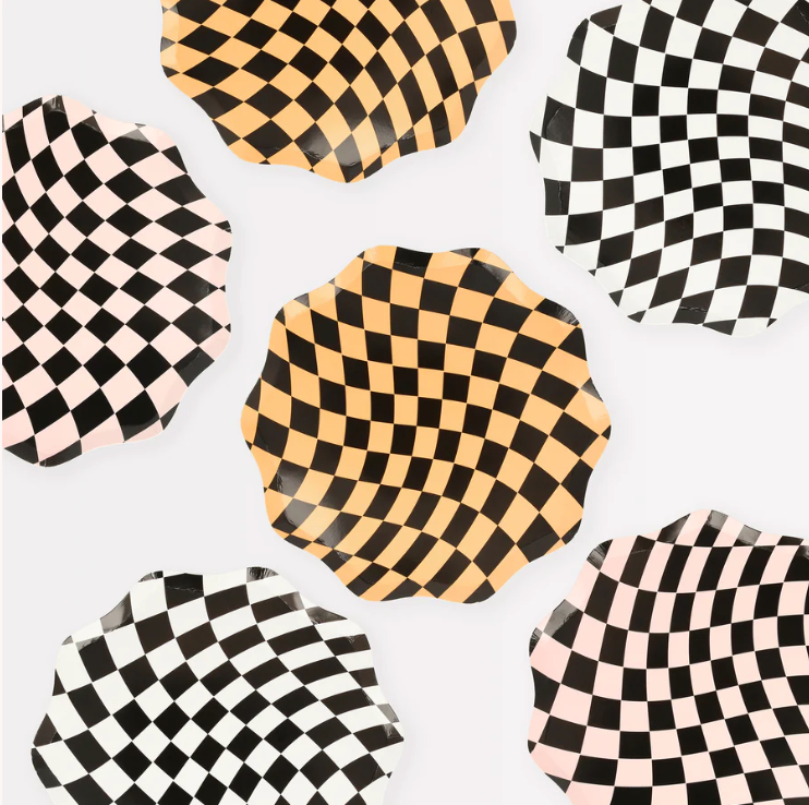 Halloween Checker Side Plates