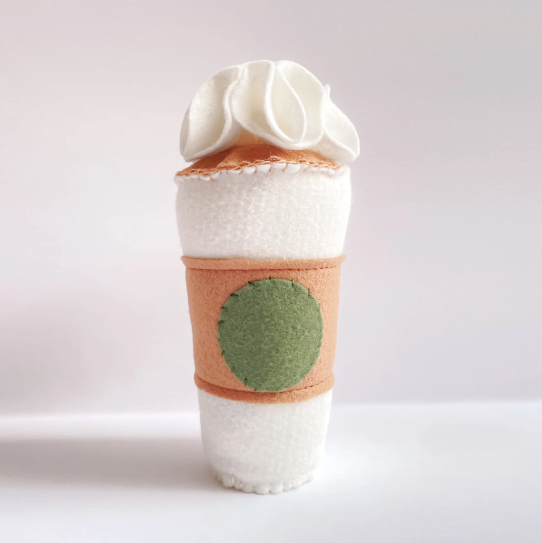 Felt Latte Cup Play Food