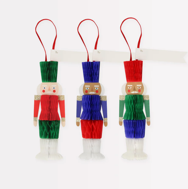 Honeycomb Nutcracker Hanging Gift Tags