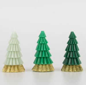 Green Tree Candles (Set of 3)