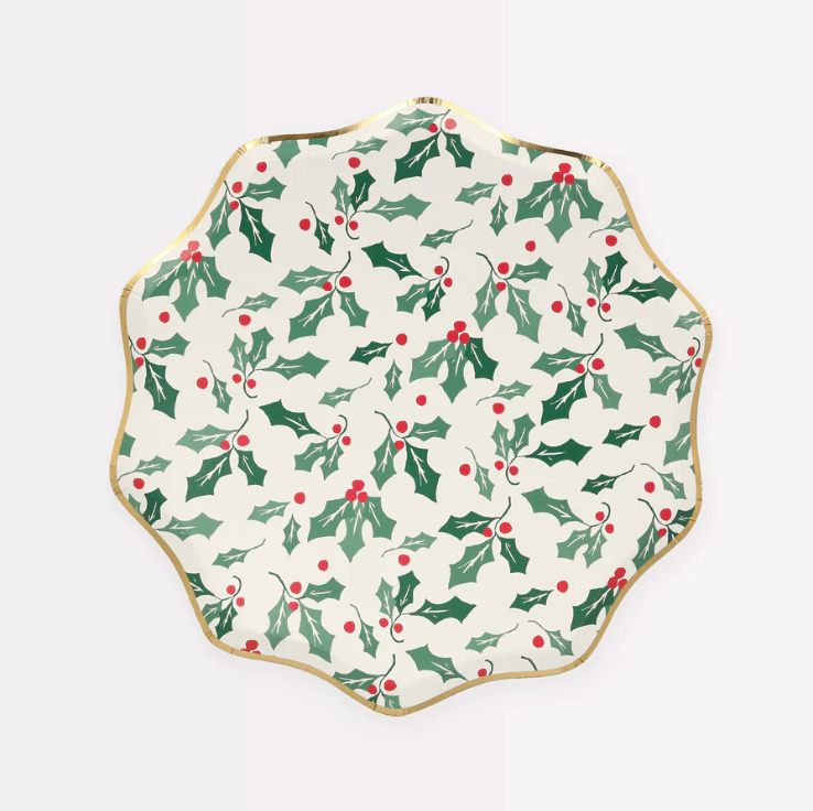Holly Pattern Side Plates