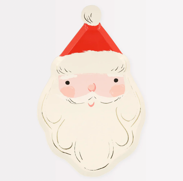 Jolly Christmas Santa Plates