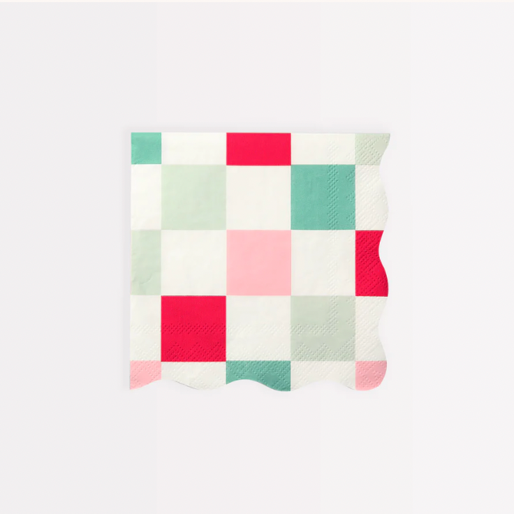 Christmas Checker Napkins