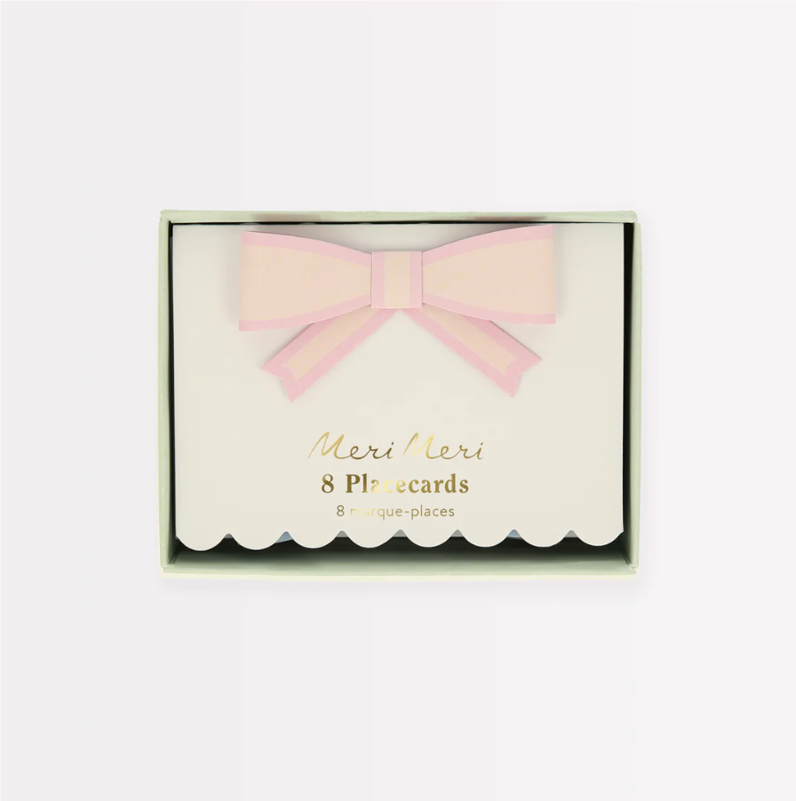 Pastel Bow Place Cards (x8)