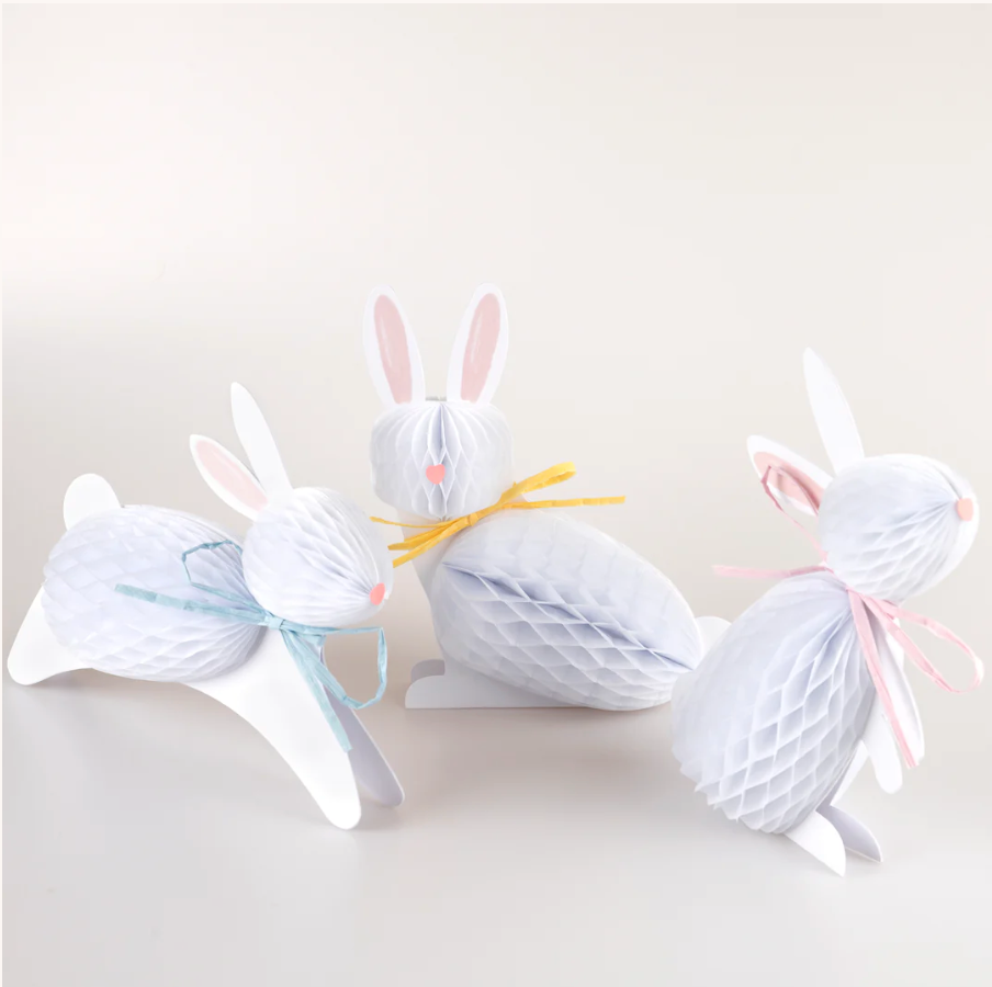 Bunny Honeycomb Decorations (x6)