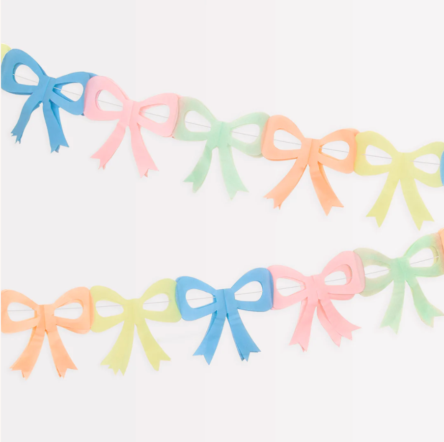 Tissue Paper Bow Garlands (x 3)