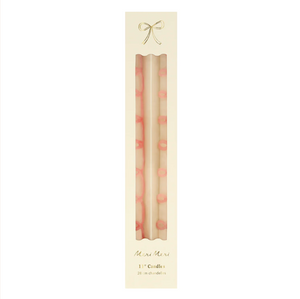 Pink Swirl Taper Candles