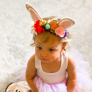 Rainbow Bunny Ears Headband