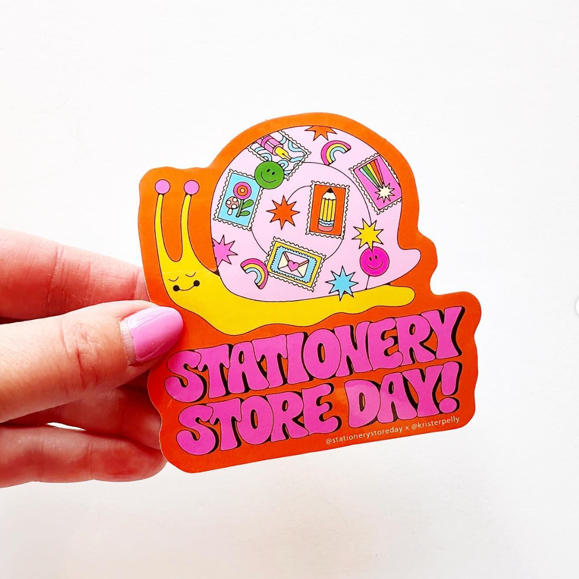 Stationery Store Day Snail Sticker