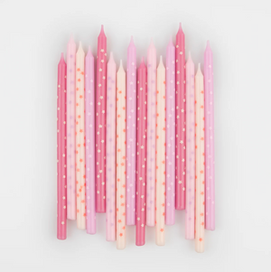 Pink Stars Candles