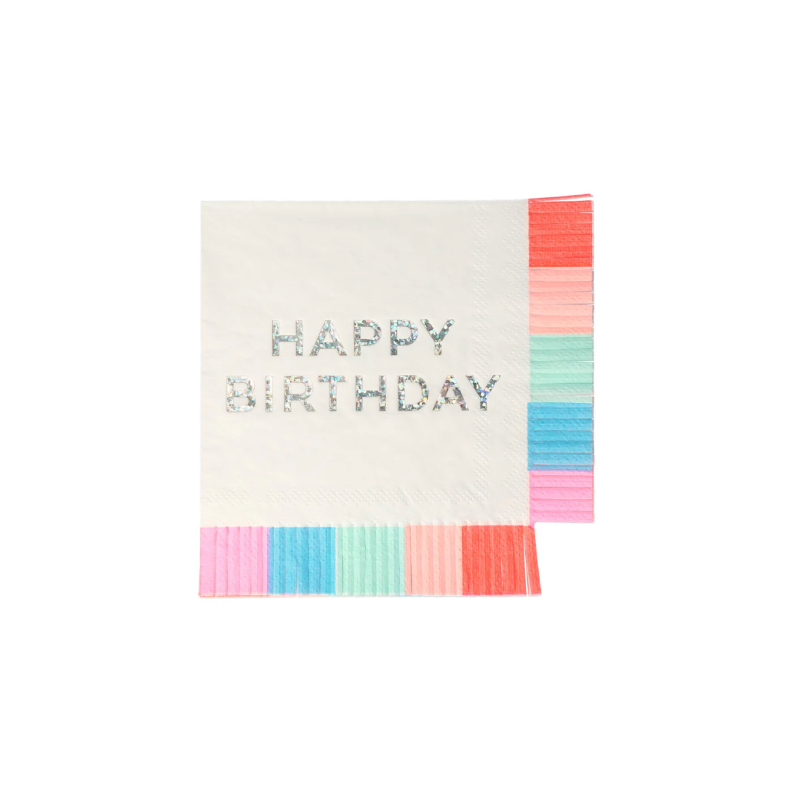 Happy Birthday Fringed Napkins