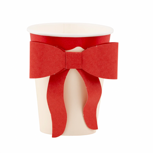 Red and Pink Bow Paper Cups