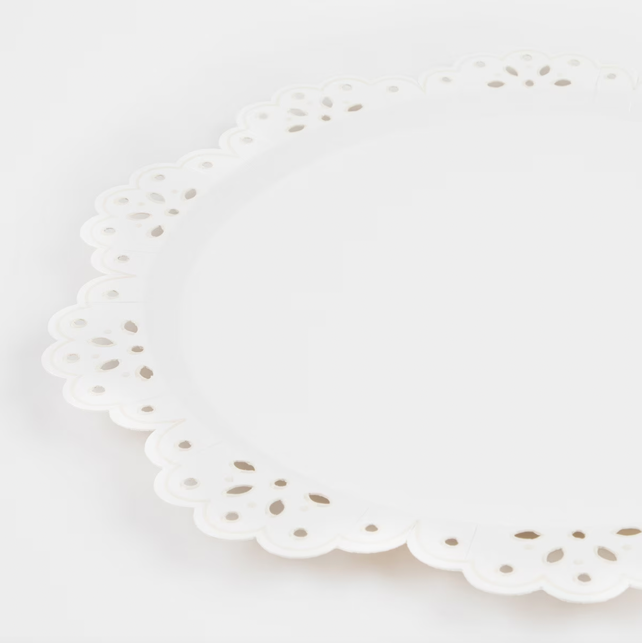 Broderie Anglaise Lace White Side Plates