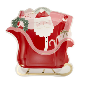 Santa's Sleigh Paper Plates