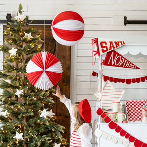 Christmas Peppermint Paper Lanterns