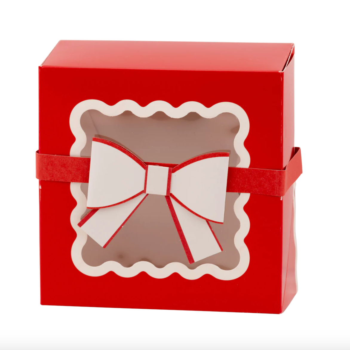 Red Bow Ric Rac Cookie Box