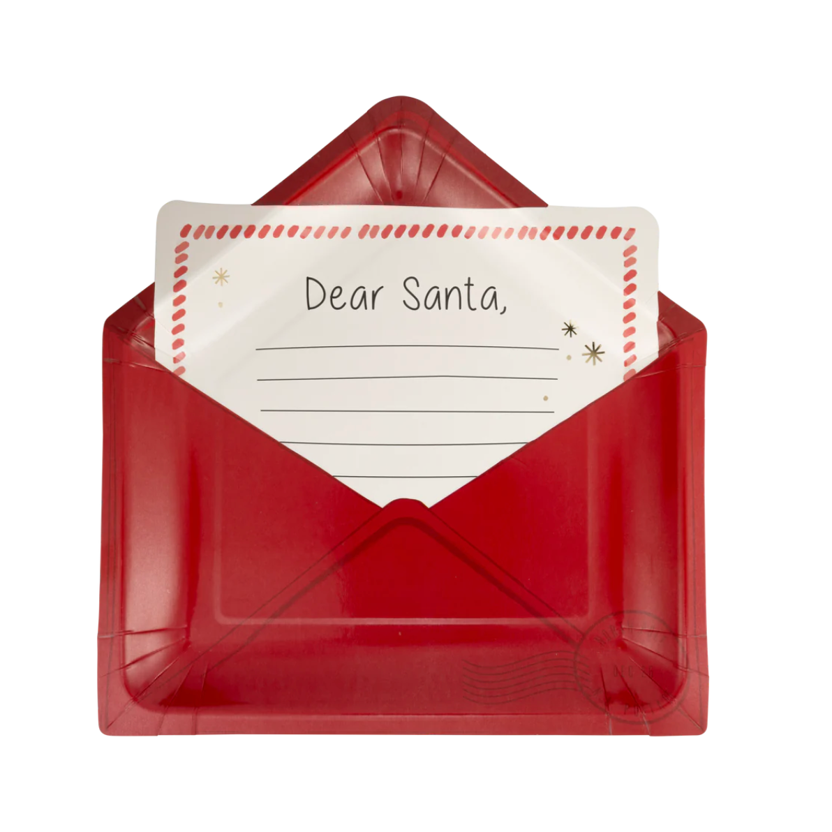 Letter to Santa Shaped Plates