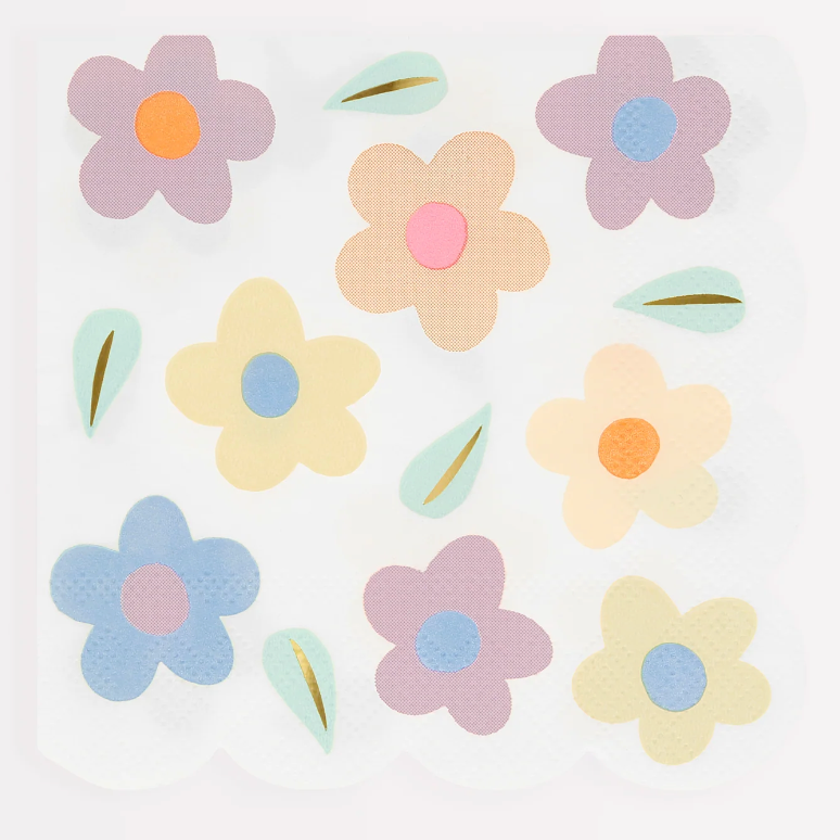 Happy Flowers Small Napkins
