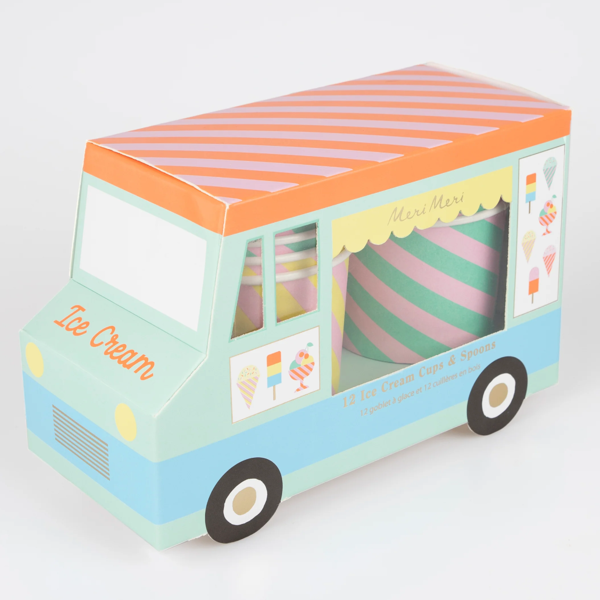 Ice Cream Cups and Spoons Ice Cream Truck Kit