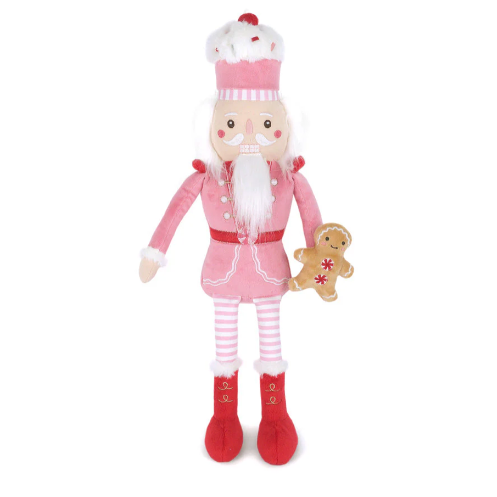 Gingerbread Nutcracker Pink Plush