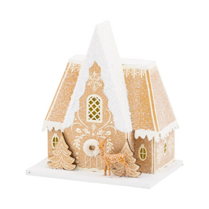 Gingerbread Chalet Light-Up Christmas Village