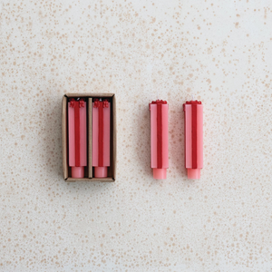Pink and Red Present Taper Candles