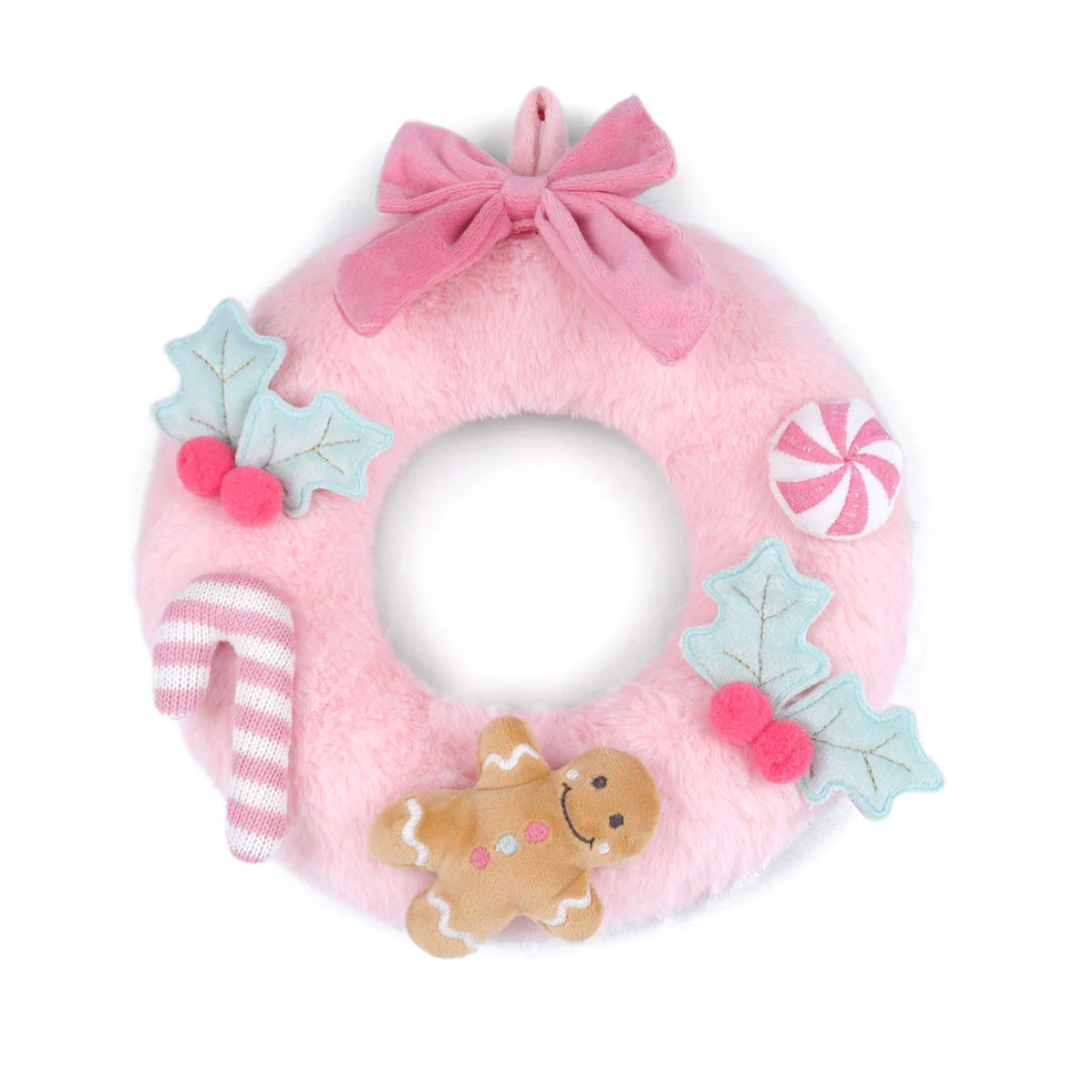 Pink Festive Wreath Plush
